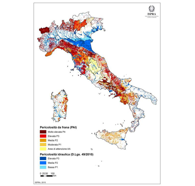 Rischio idraulico e idrogeologico in Italia - ISPRA