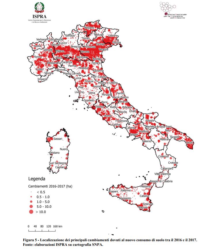 consumo suolo in Italia