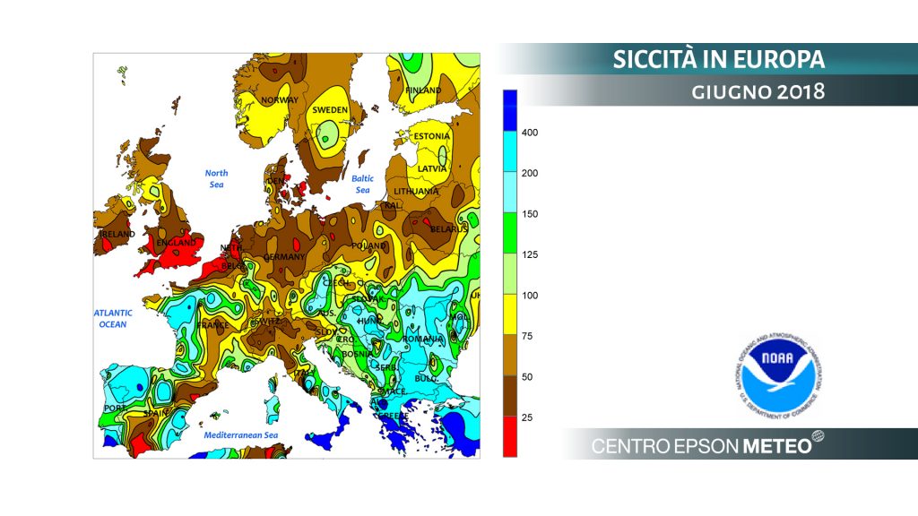 Siccità in europa - giugno 2018