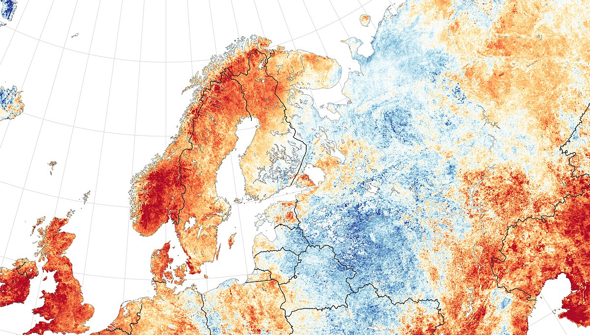 Caldo anomalo Europa 2018