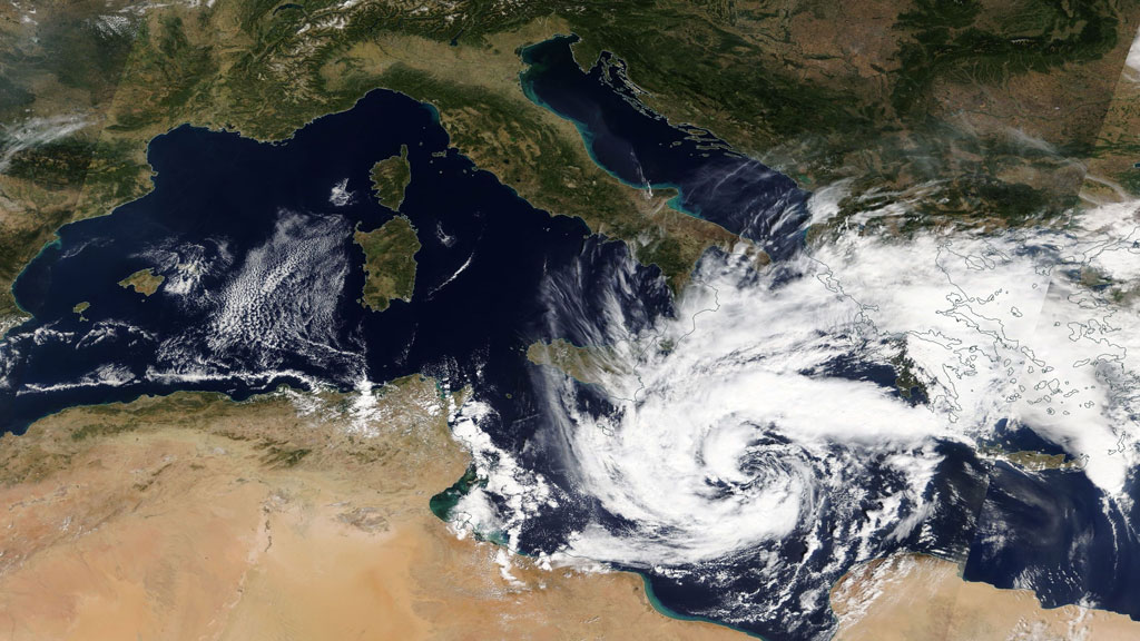 Il TLC che si è formato alla fine di settembre 2018 nel Mediterraneo