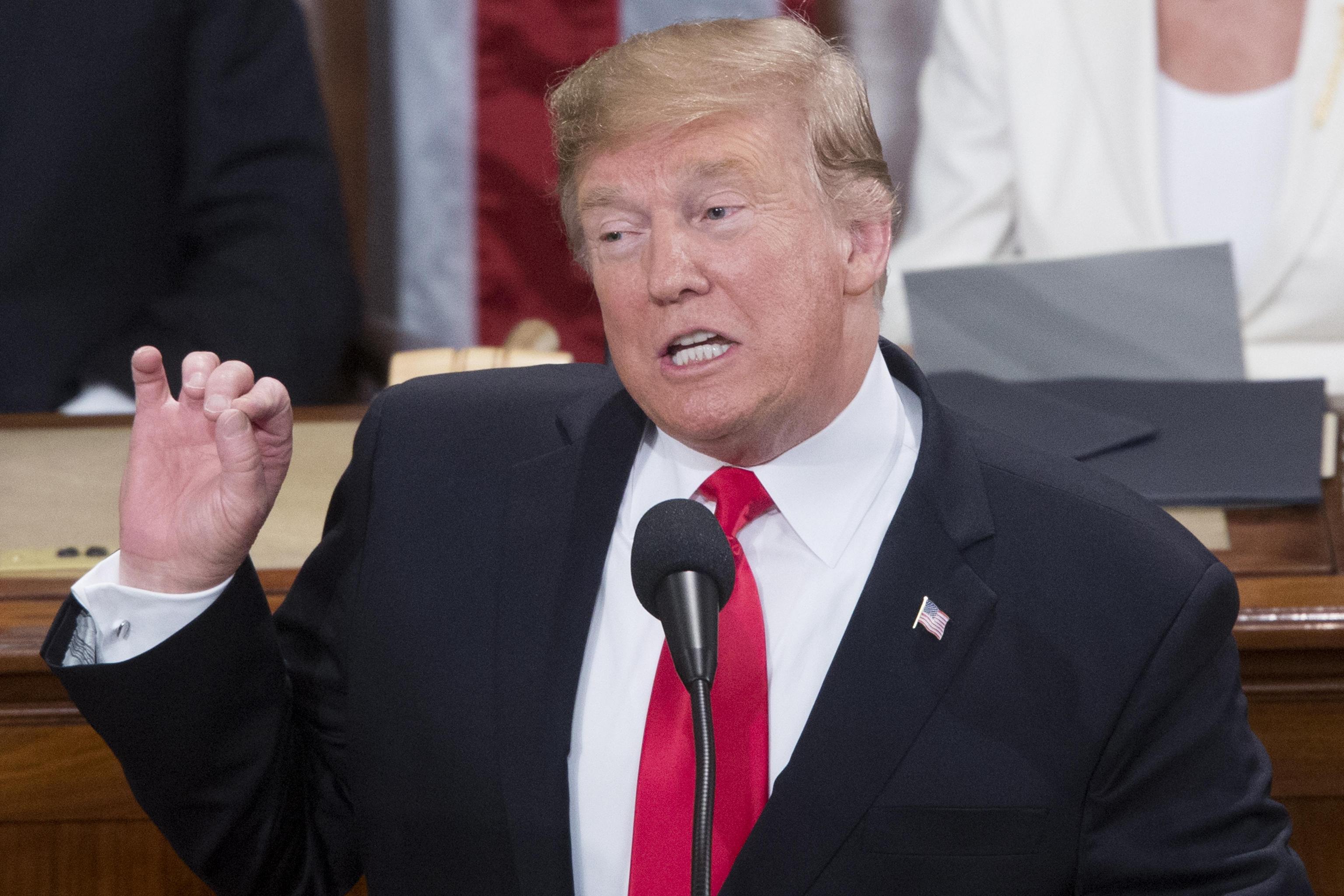 Donald Trump nel discorso State of The Union